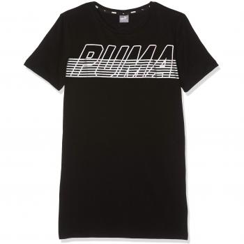 Tee-shirt Puma Alpha Logo G T T pour fille, en coton noir, taille unique