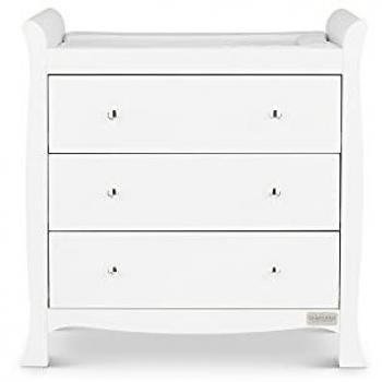 Snowdon Baby Bed & Drawer Chest – White (910 × 900 × 500 mm)