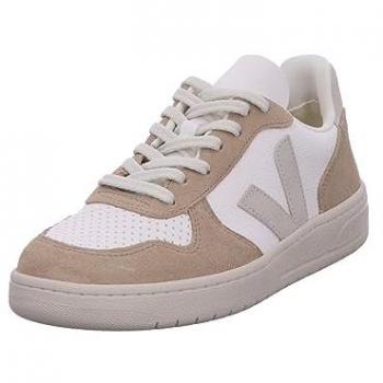 Zapatillas Veja V10 Chromefree Cuero Extra Blanco Natural 44