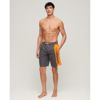 Maillot de Bain Superdry Sportswear Gris Orange Taille S