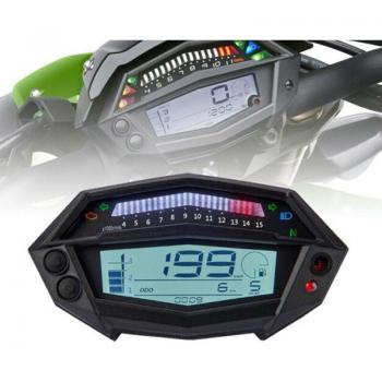 Digital Motorcycle Tachometer Hour Meter Speedometer Gear Indicator for Kawasaki Z1000