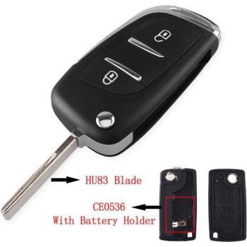 Peugeot Flip Key Case for VA2/HU83 Blade