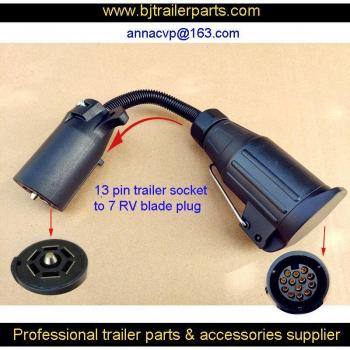 CVP 13-Pin Trailer Socket to 7-Pin RV Blade Plug Connector