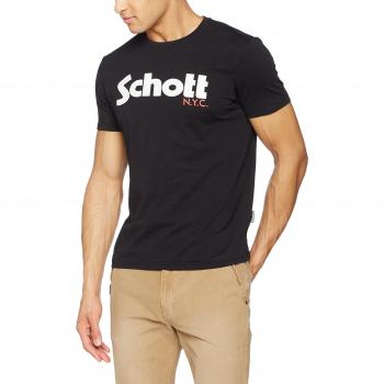 SCHOTT N.Y.C. T-Shirt TSLOGO Schwarz Regular Fit M male
