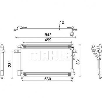 Mahle Aftermarket Condenser for Air Conditioning, Part Number: AC 679 000S