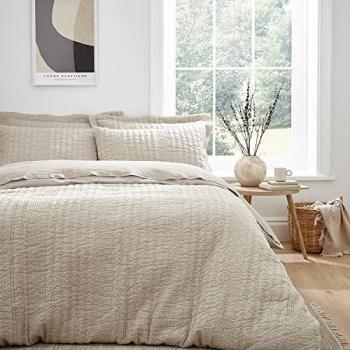 Pineapple Elephant Tamba Quilted Jersey Stripe Natural Duvet Set