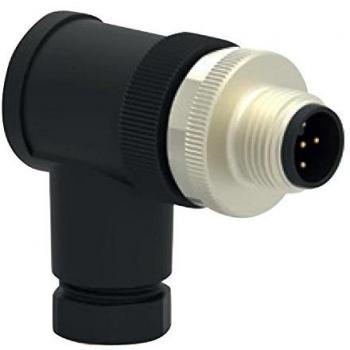 TE Connectivity T4113001051-000 M12 Plug, Right Angle, 5 Pins