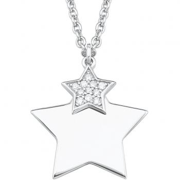 Damen‑Schmuck: s.Oliver Sternkette aus 925 Silber – 45 cm