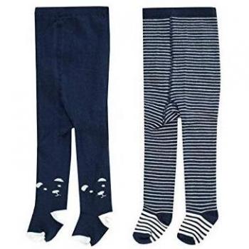 Collants enfant JACKY bleu marine lot de 2