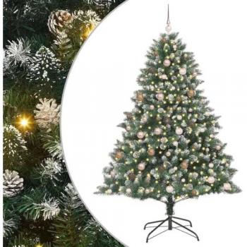 Sapin de Noël Artificiel à 300 LED Verts, Support PVC