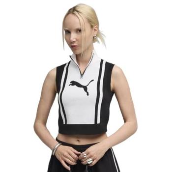 Puma Future Collection Half‑Zip Knitted Tank (Black/White)