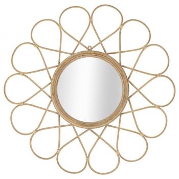 Specchio da parete in metallo marrone cm 65,5x3