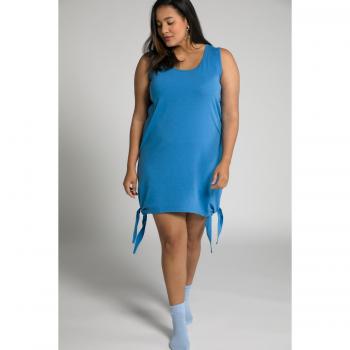 Camicia da notte smanicata blu con scollo a girocollo, taglia 60/62, cotone, Ulla Popken
