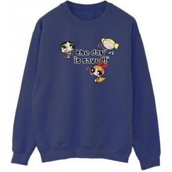 Powerpuff Girls Damesmeisjes Sweatshirt The Day Is Saved - Donkerblauw