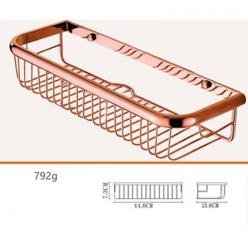Arrivals Rose Gold Brass Bathroom Corner Shelf