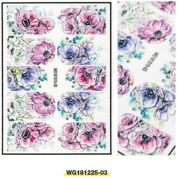 3D Flower Nail Art Water Decals