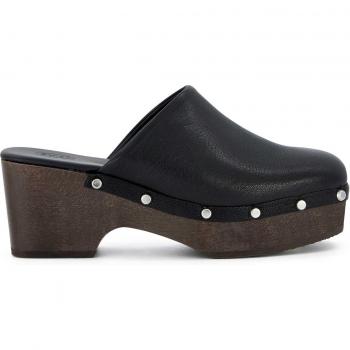 Zueco Pescura Negra Hailey – Estilo Sofisticado con Tacón Alto