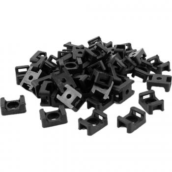 LIXF 100pcs Plastic Cable Tie Mounts Black