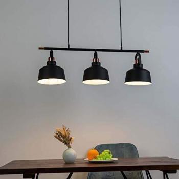 Kosilum Suspension en métal noir et cuivre 84 cm