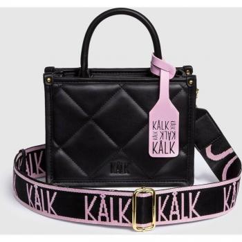 Kalk Bolso Bandolera Mid Tote Bag Negro - Bolsos para Mujer Casual Tipo bandolera