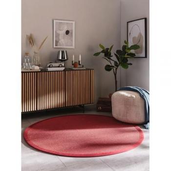 Alfombra de Sisal Roja de 250cm Diámetro Benuta