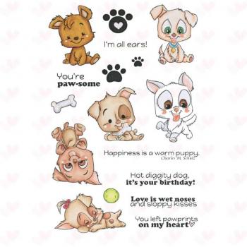 Puppy Power Clear Silicone Stamp Set for Scrapbooking