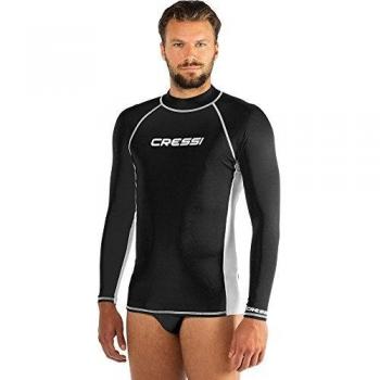 Cressi Herren UV-Rash Guard, Schutzkleidung, Schwarz/Weiß, Gr. XXL