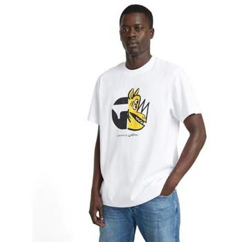 G-star Maglietta A Maniche Corte Rhino Cartoon Loose Bianco Uomo L
