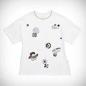 Camiseta Converse All Over Patch - Estilo Boxy - Mujer - Blanco