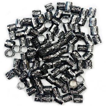 Perles Dreadlock pour cheveux, 100 pièces, or argent, réglables
