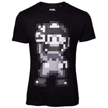 Nintendo Bioworld Super Mario 16‑Bit Herren XL Schwarzes Shirt