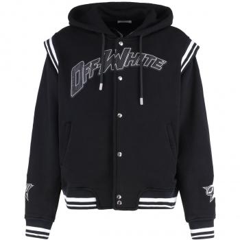 Off‑White Varsity Cotton Hoodie – Small