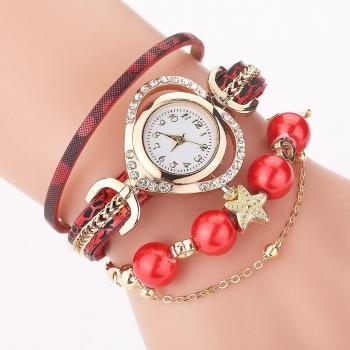 Montre Luxe Femme Pendentif Perles Strass