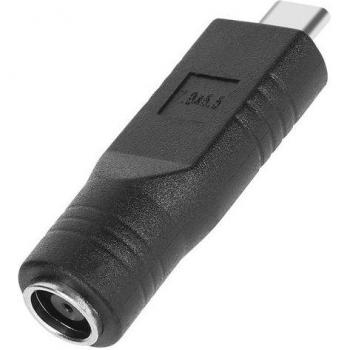 Conector USB‑C a Carga CC 7,4 × 0,6 mm en Negro