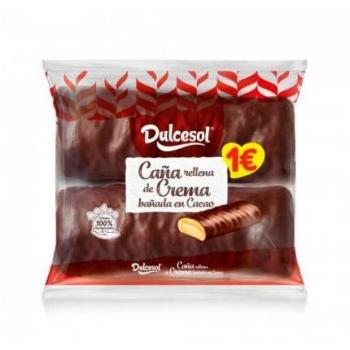 Dulcesol cañas rellenas de crema (3 unidades)
