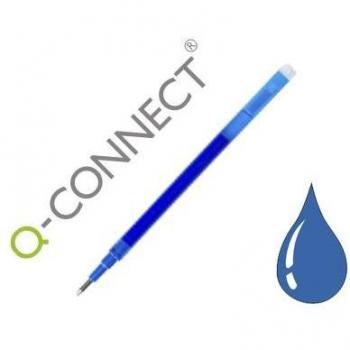 Recambio boligrafo q-connect retractil kf11058 borrable azul caja de 3 unidades