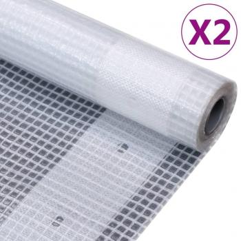 Bâches Leno Construction de Serres 2x 260 g/m² 3x3 m Blanc