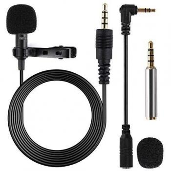Micro Cravate sans fil pour Smartphone avec Clip sur Revers, Micro-Cravate Omnidirectionnel à Condensateur, pour Appels Téléphoniques