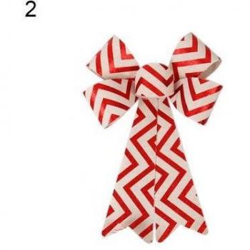 Bell-Textured Snowflake Elk Bowknot Ornament