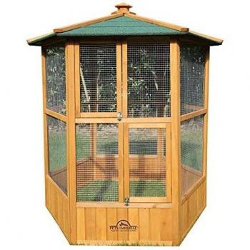 Cage À Oiseaux D'extérieur en Bois Hexagonale Pets Imperial®