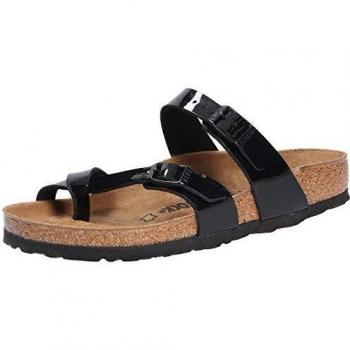 Mayari SC37 071091 Mule-Talon Fermé Birkenstock pour Femmes en Cuir Noir Brillant - Taille 37