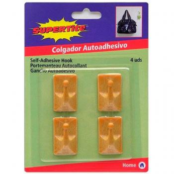 Pack 4 Soportes Adhesivos Cuelga Fácil para Cocina y Baño - Ideal para Bolsos y Chaquetas