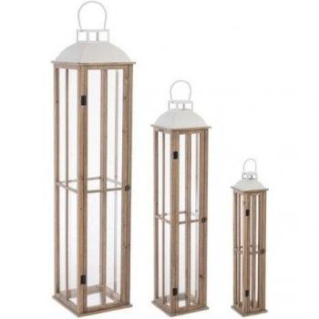 Lanterne Wood Trio SHAYRA Bianco 0141500