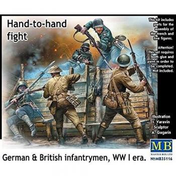 Masterbox 1:35 Infantrymen WWI Mano a Mano Kit Passeggino Grigio