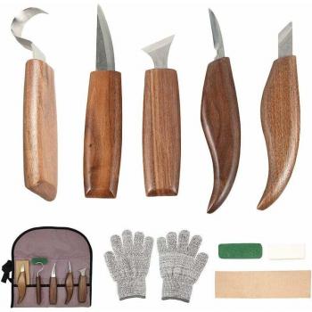Coltello a Gancio Acciaio 10 pezzi Intaglio