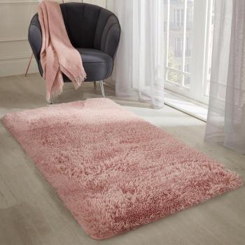 Blush Pink Shaggy Floor Mat - 80cm x 150cm