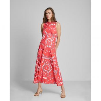 TRUCCO - Vestido midi con cuello halter y tirante ancho