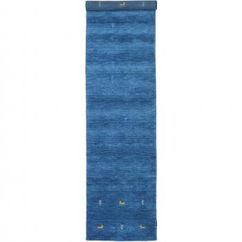 Tapis Bleu Gabbeh Loom - Deux Lignes 80x450