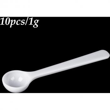 10PCS Plastic Measuring Spoons for Milk Powder and Coffee (1/3/5/10g)