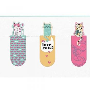 Moses, Accessori Scrivania Gatti Amore - Set di 3 Segnalibri